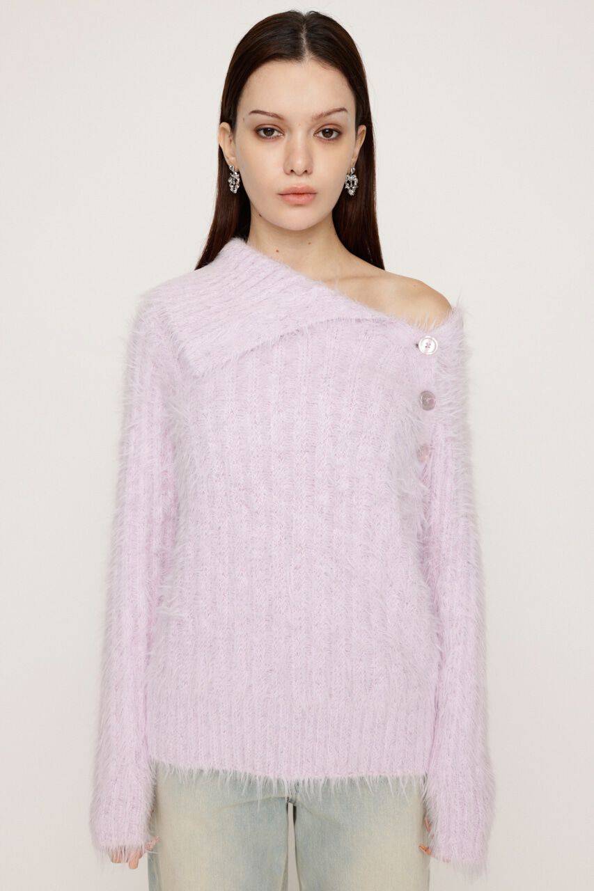 SLY「SIDE BUTTON SHAGGY チュニック」|ニット・セーター|