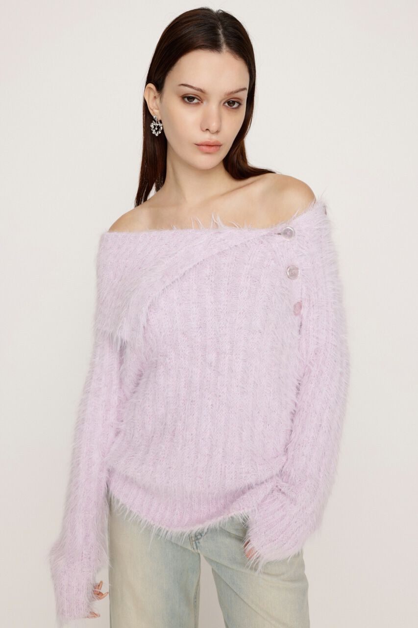 SLY「SIDE BUTTON SHAGGY チュニック」|ニット・セーター|