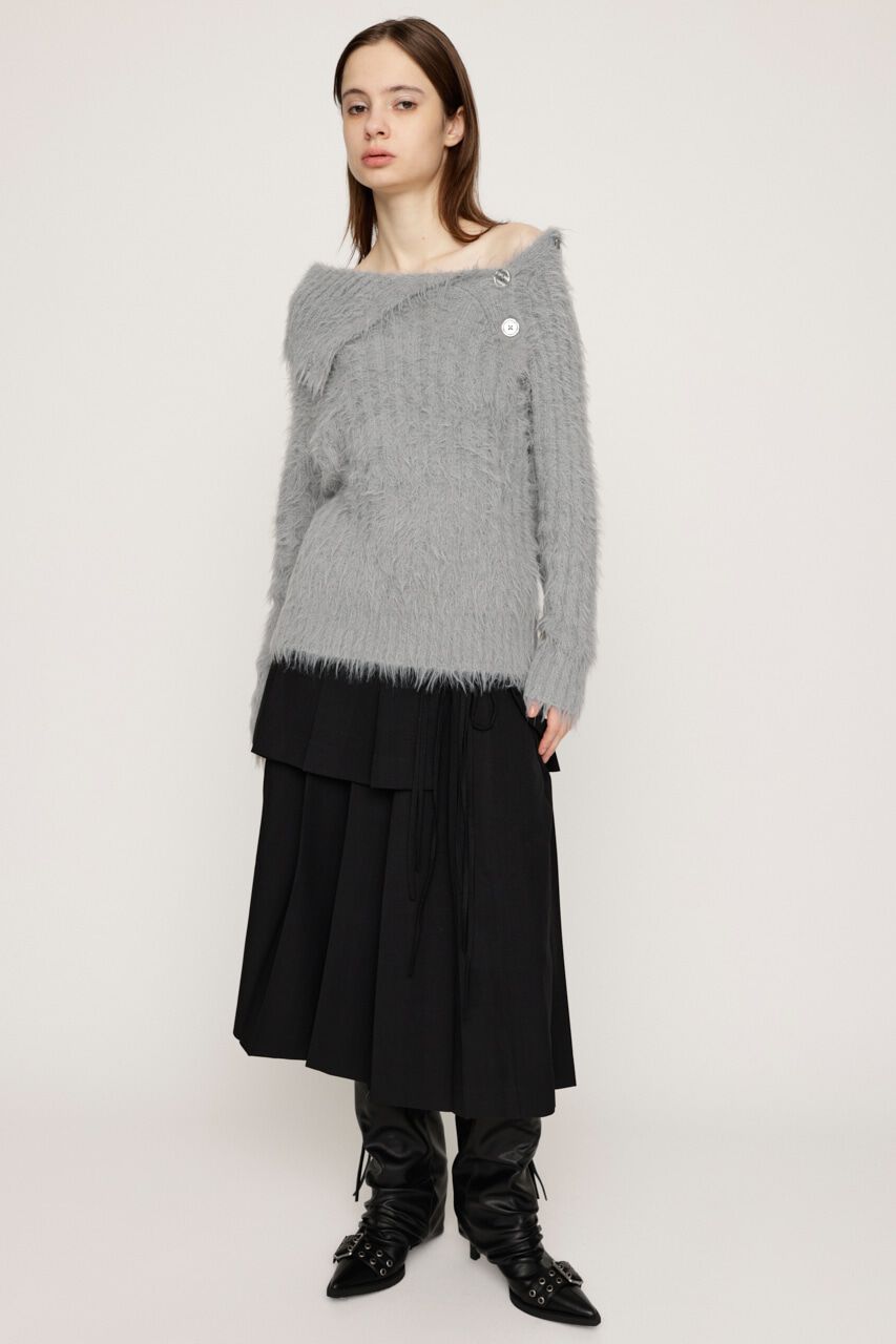 SLY「SIDE BUTTON SHAGGY チュニック」|ニット・セーター|