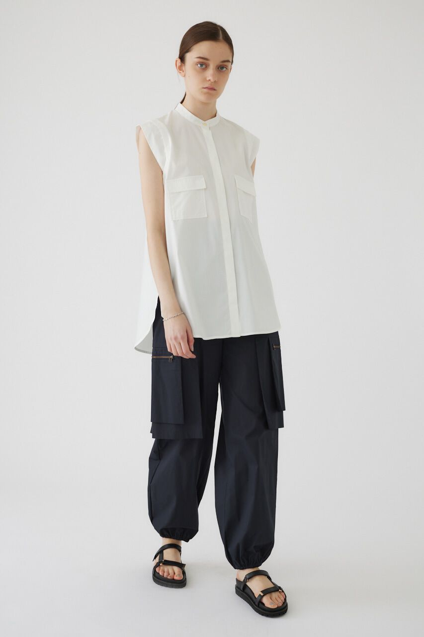 RIM.ARK 「Layered no sleeve SH」|シャツ・ブラウス|WHT