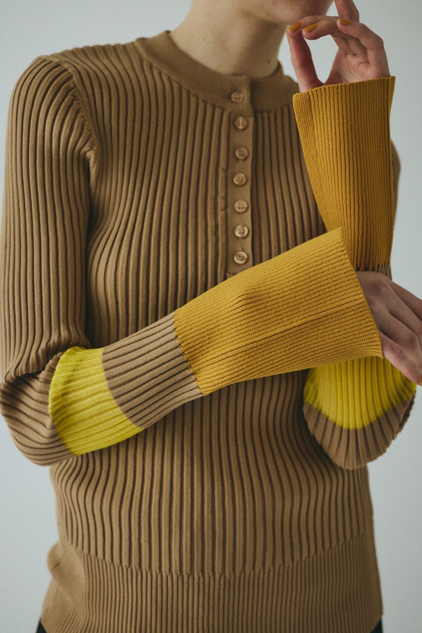 HeRIN.CYE「Henley neck knit tops」|ニット・セーター|