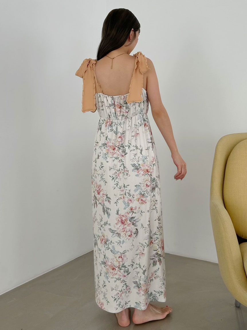 SNIDEL HOME「ショルダーリボンカットワンピース」|ルームウェア|