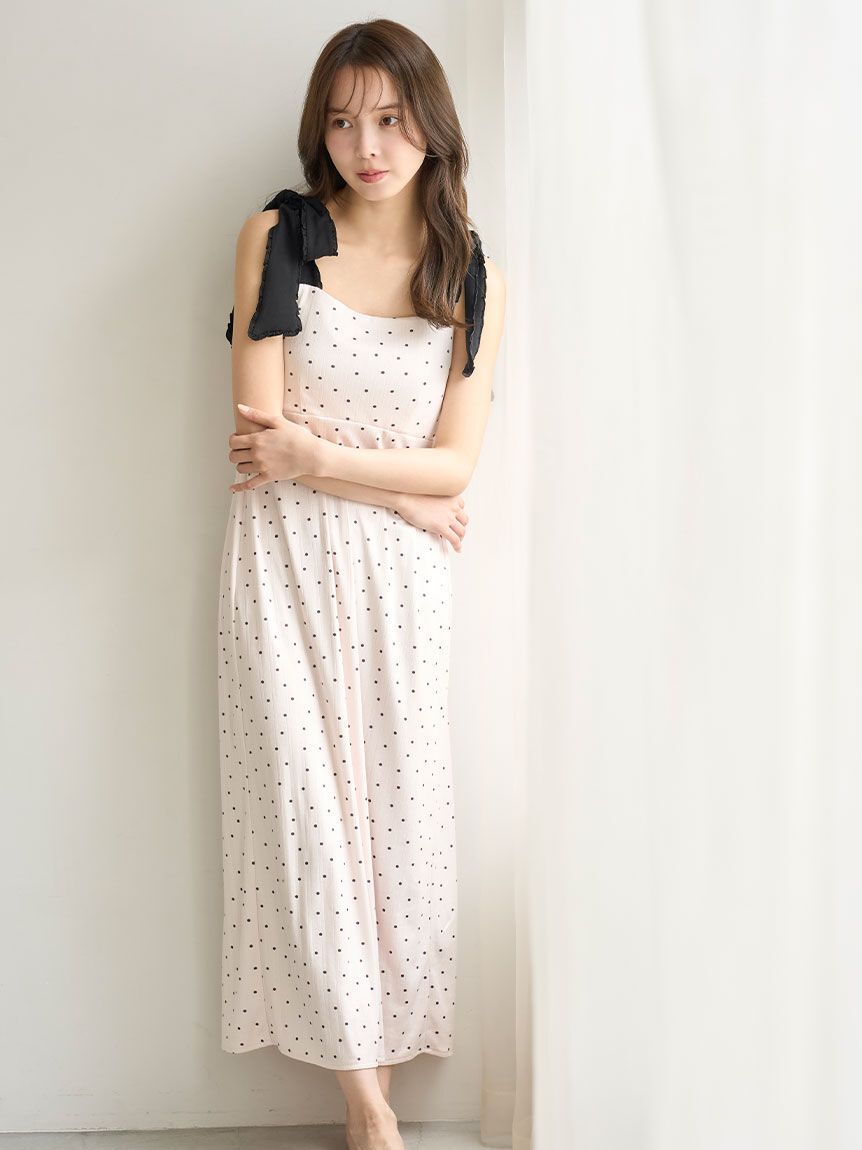 SNIDEL HOME「ショルダーリボンカットワンピース」|ルームウェア|