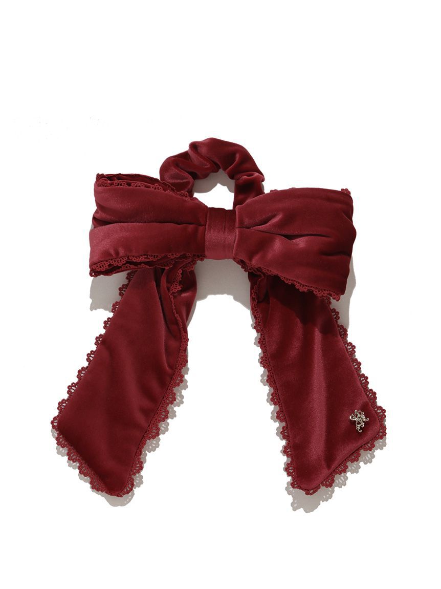 SNIDEL HOME「ベロアリボンシュシュ」|その他|RED