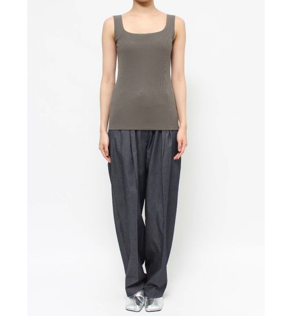 ELENDEEK「SQUARE NECK PAD TANK TOP」|タンクトップ|