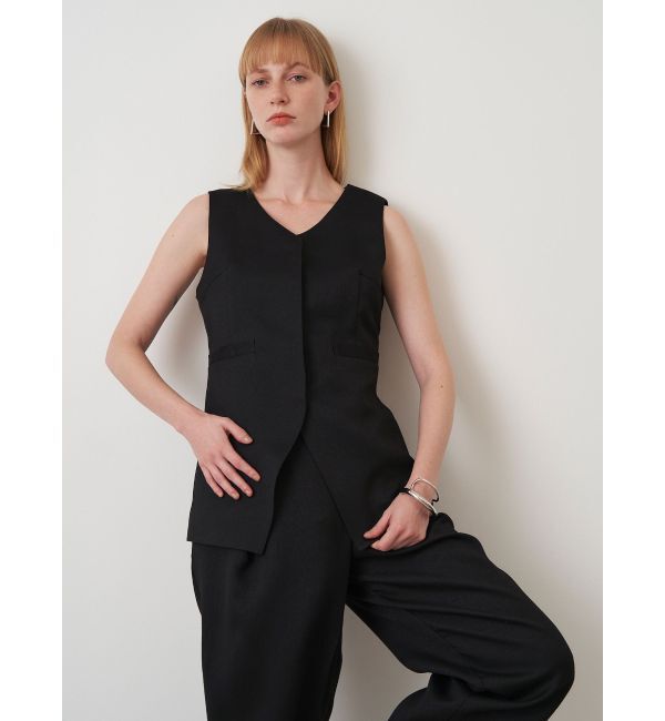 ELENDEEK「SILHOUETTE COMPACT GILET」|ベスト・ジレ|ブラック