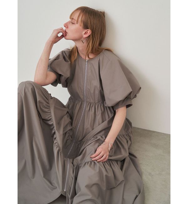 ELENDEEK「CENTER ZIP TIERED OP」|ワンピース|