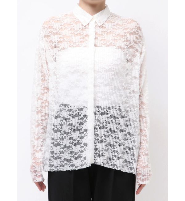 ELENDEEK「PLEATS LACE SH」|シャツ・ブラウス|