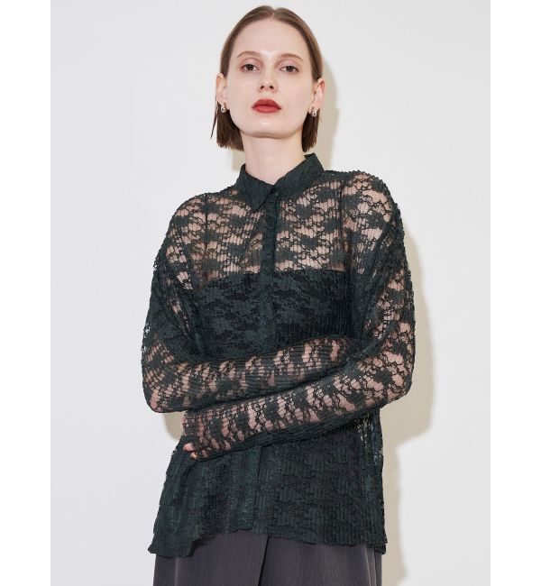 ELENDEEK「PLEATS LACE SH」|シャツ・ブラウス|