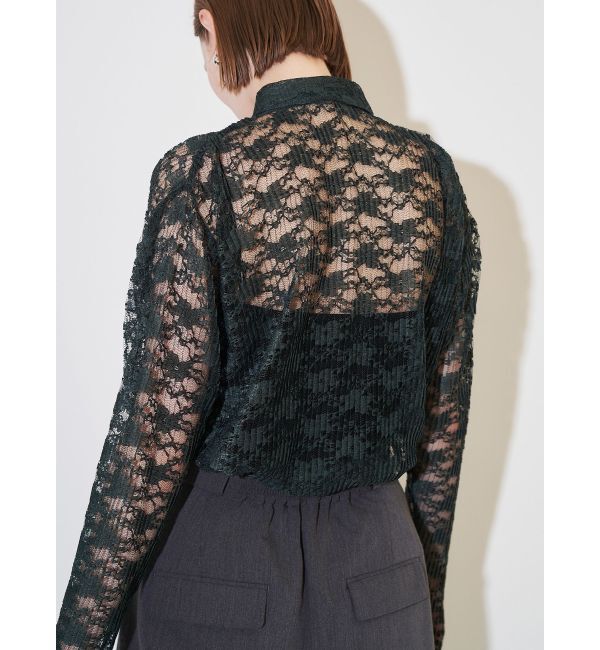ELENDEEK「PLEATS LACE SH」|シャツ・ブラウス|