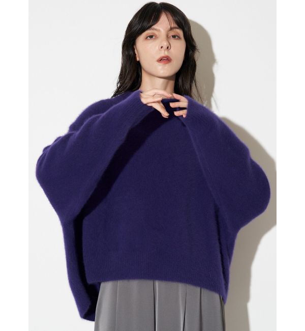 ELENDEEK「FOX WOOL ASYMMETRY KT」|ニット・セーター|パープル