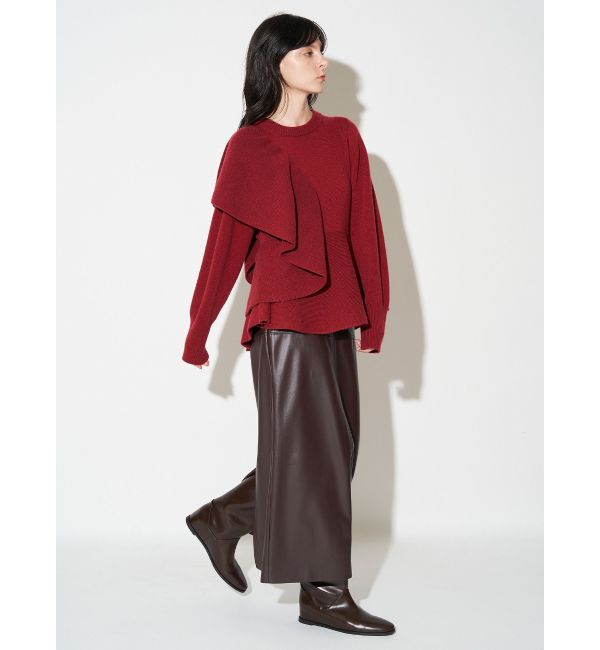 ELENDEEK「SHOULDER FRILL PEPLUM KT」|ニット・セーター|