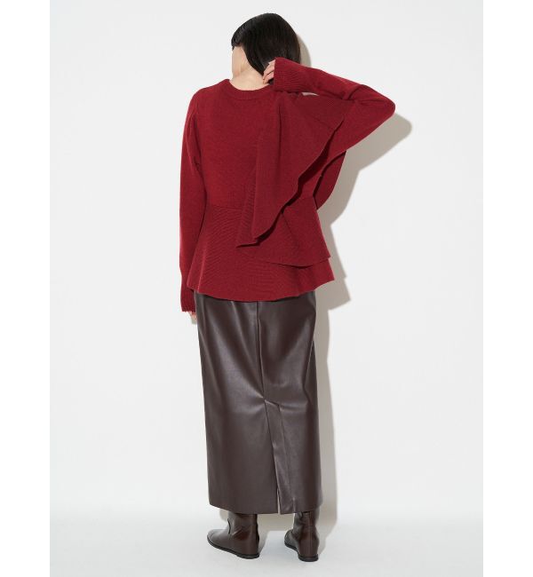 ELENDEEK「SHOULDER FRILL PEPLUM KT」|ニット・セーター|