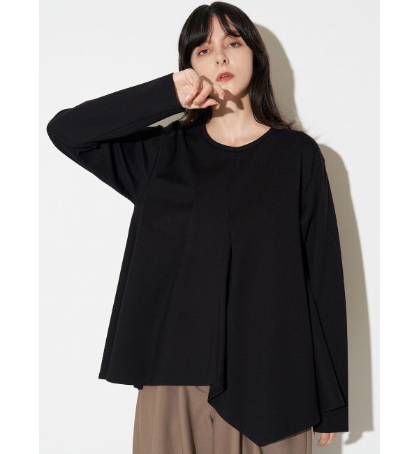 ELENDEEK「ASYME HEM LONG SL CS」|Tシャツ・カットソー|ブラック