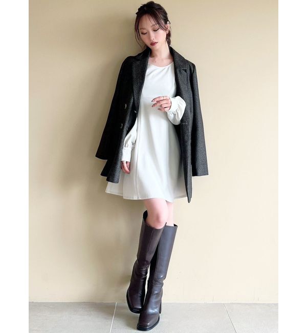 RESEXXY「ボリュームスリーブフレアミニワンピース」|ワンピース|