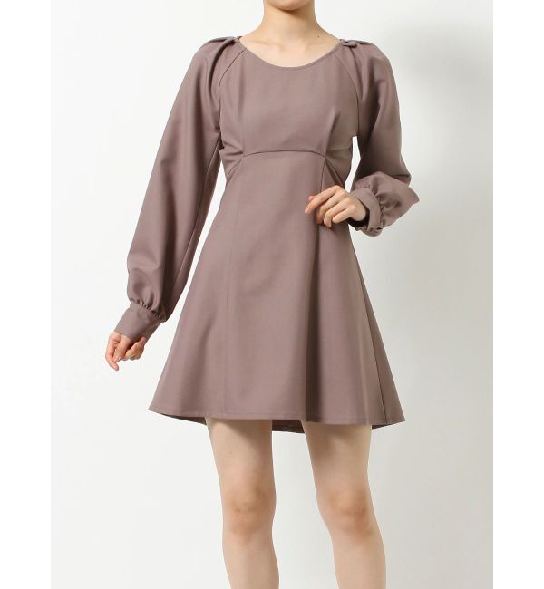RESEXXY「ボリュームスリーブフレアミニワンピース」|ワンピース|