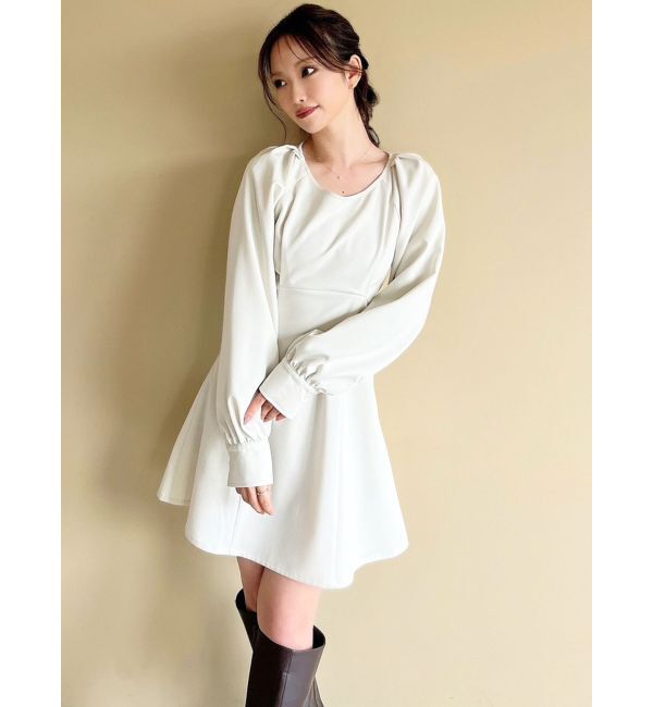 RESEXXY「ボリュームスリーブフレアミニワンピース」|ワンピース|