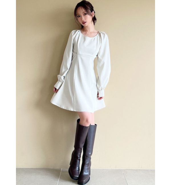 RESEXXY「ボリュームスリーブフレアミニワンピース」|ワンピース|