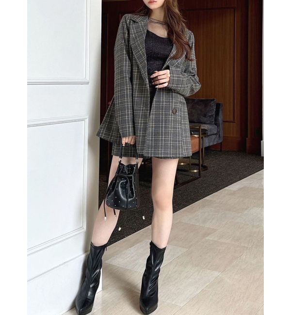 RESEXXY「テーラーミディジャケット【セットアップ着用可能】」|テーラードジャケット|ライトミックス