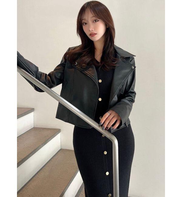 RESEXXY「フェイクレザーライダースジャケット」|ライダースジャケット|