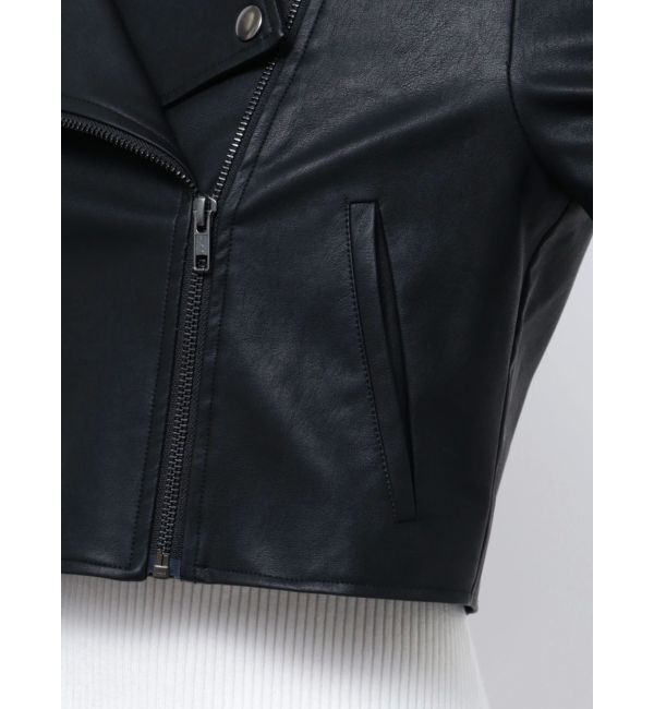 RESEXXY「フェイクレザーライダースジャケット」|ライダースジャケット|