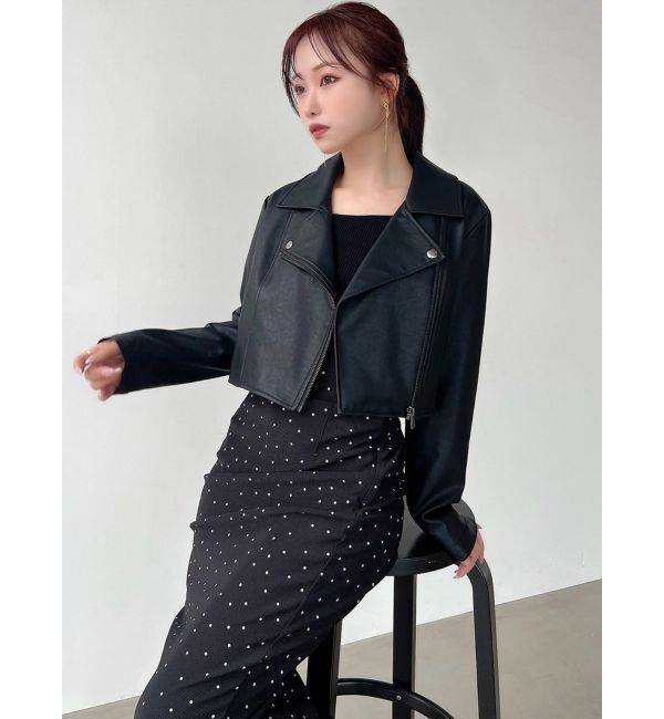 RESEXXY「フェイクレザーライダースジャケット」|ライダースジャケット|