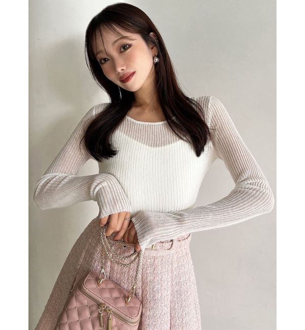 RESEXXY「シアーニットトップス」|ニット・セーター|