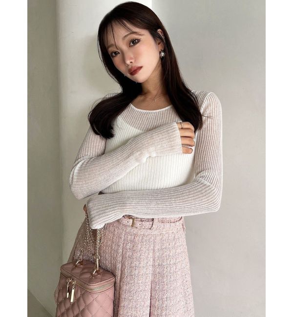 RESEXXY「シアーニットトップス」|ニット・セーター|