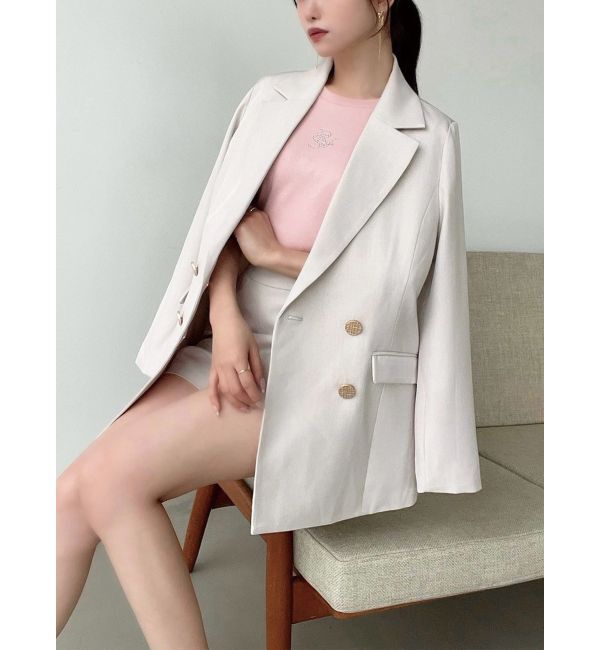 RESEXXY「テーラードジャケット【セットアップ着用可能】」|テーラードジャケット|アイボリー