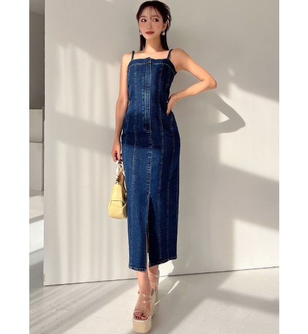 RESEXXY「カットアウトデニムワンピース【セットアップ着用可能】」|ワンピース|