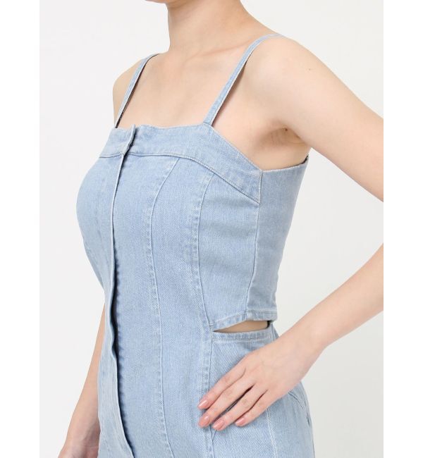 RESEXXY「カットアウトデニムワンピース【セットアップ着用可能】」|ワンピース|