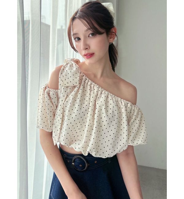 RESEXXY「ビッグリボンワンショルブラウス」|シャツ・ブラウス|