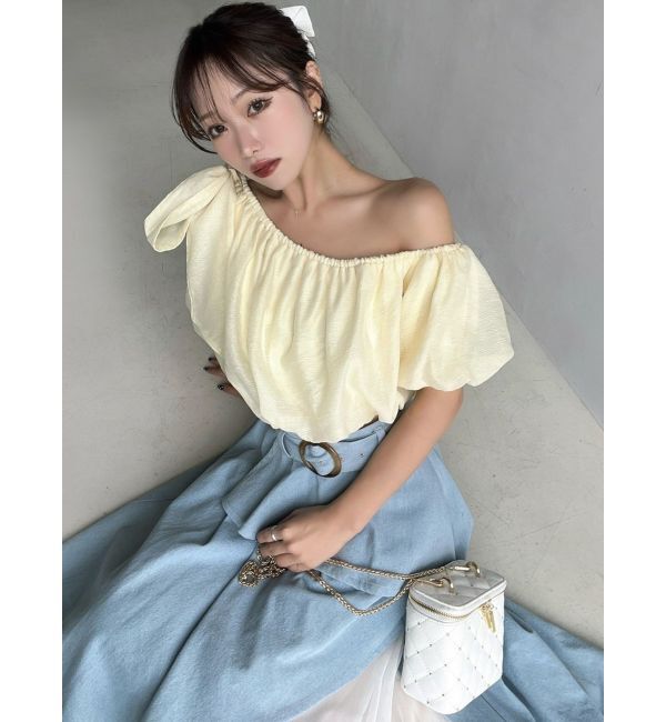 RESEXXY「ビッグリボンワンショルブラウス」|シャツ・ブラウス|