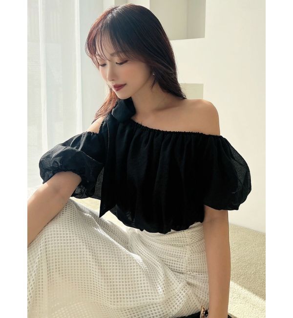 RESEXXY「ビッグリボンワンショルブラウス」|シャツ・ブラウス|