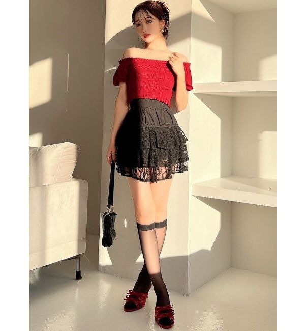 RESEXXY「シャーリングカットトップス」|Tシャツ・カットソー|