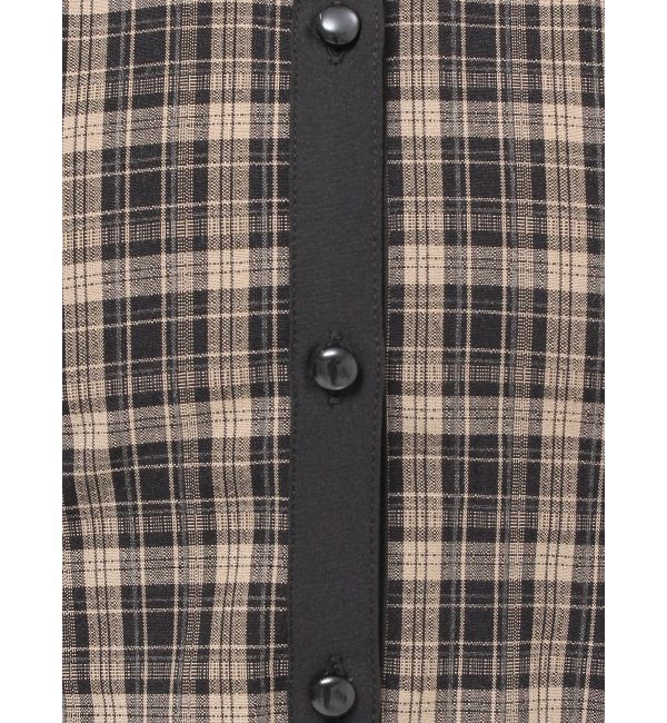 RESEXXY「チェックレイヤードノースリシャツ」|シャツ・ブラウス|