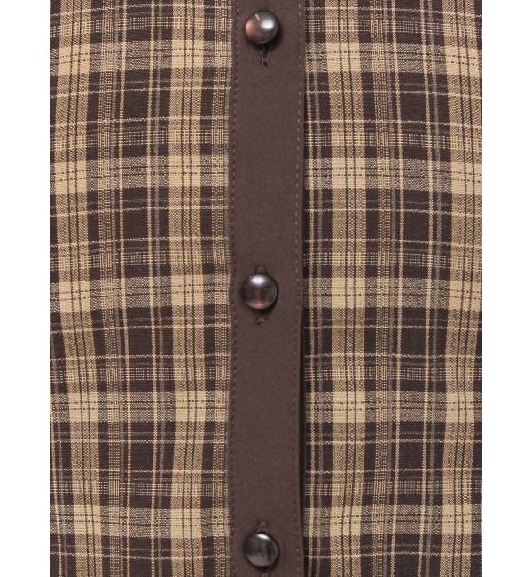 RESEXXY「チェックレイヤードノースリシャツ」|シャツ・ブラウス|