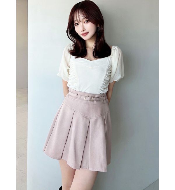 RESEXXY「ギャザーデザインベロアトップス」|シャツ・ブラウス|