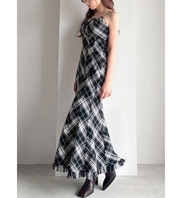 RESEXXY「バイアスチェックビスチェワンピース」|ワンピース|