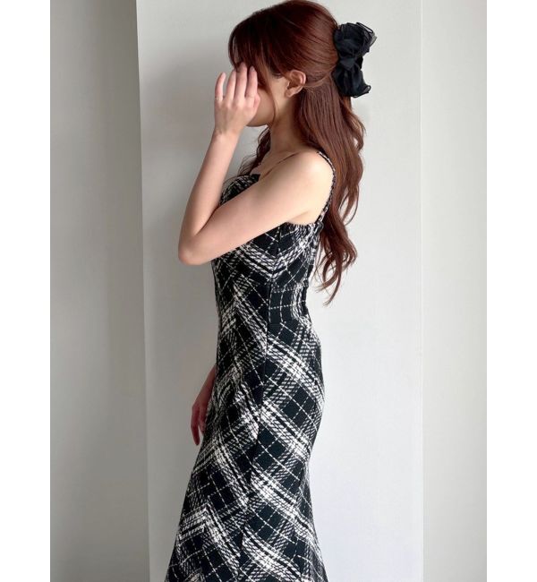 RESEXXY「バイアスチェックビスチェワンピース」|ワンピース|