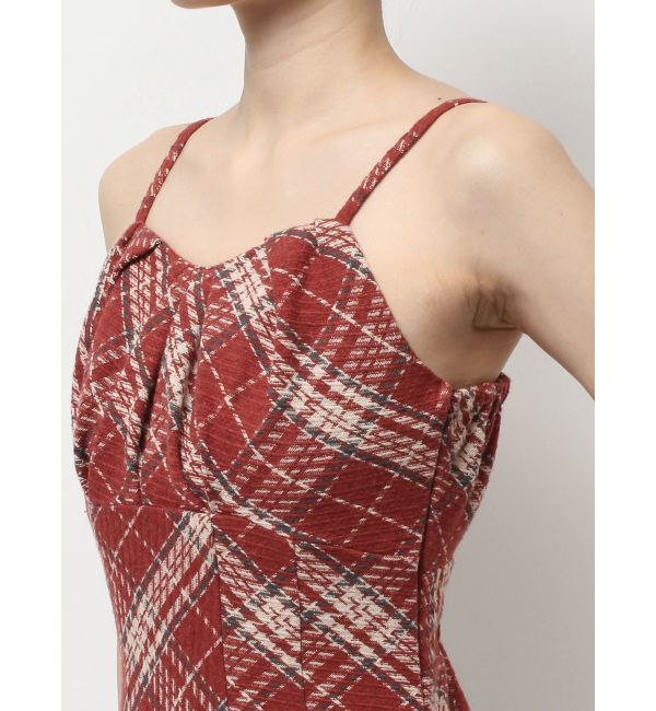 RESEXXY「バイアスチェックビスチェワンピース」|ワンピース|