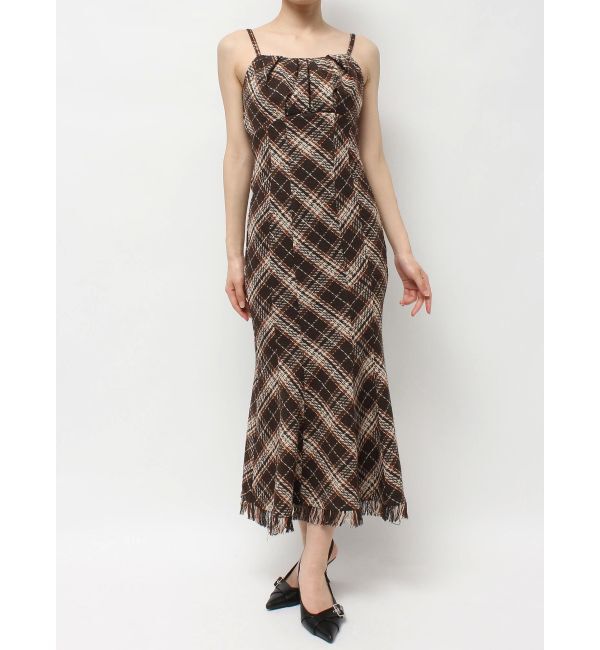 RESEXXY「バイアスチェックビスチェワンピース」|ワンピース|