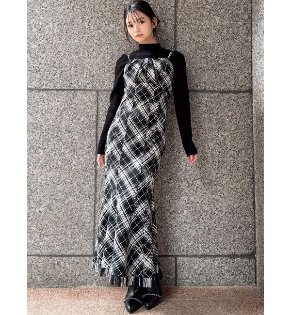 RESEXXY「バイアスチェックビスチェワンピース」|ワンピース|