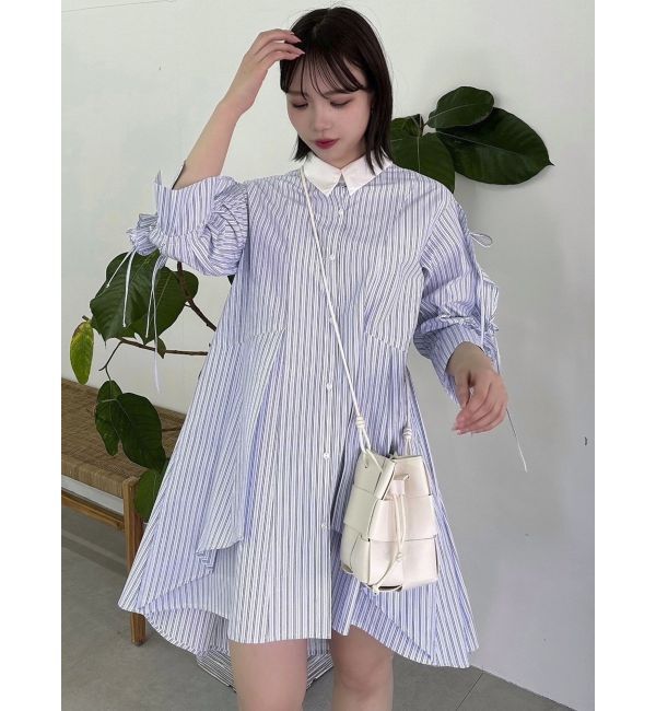 dazzlin「5分袖シャツイレフレアミニワンピース」|ワンピース|