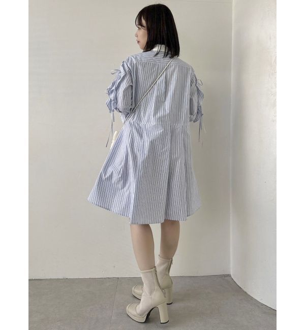dazzlin「5分袖シャツイレフレアミニワンピース」|ワンピース|