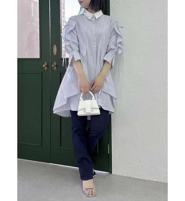 dazzlin「5分袖シャツイレフレアミニワンピース」|ワンピース|