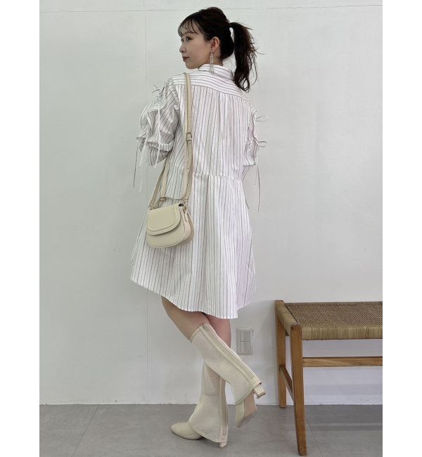dazzlin「5分袖シャツイレフレアミニワンピース」|ワンピース|