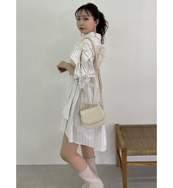 dazzlin「5分袖シャツイレフレアミニワンピース」|ワンピース|