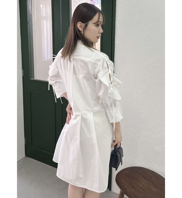 dazzlin「5分袖シャツイレフレアミニワンピース」|ワンピース|