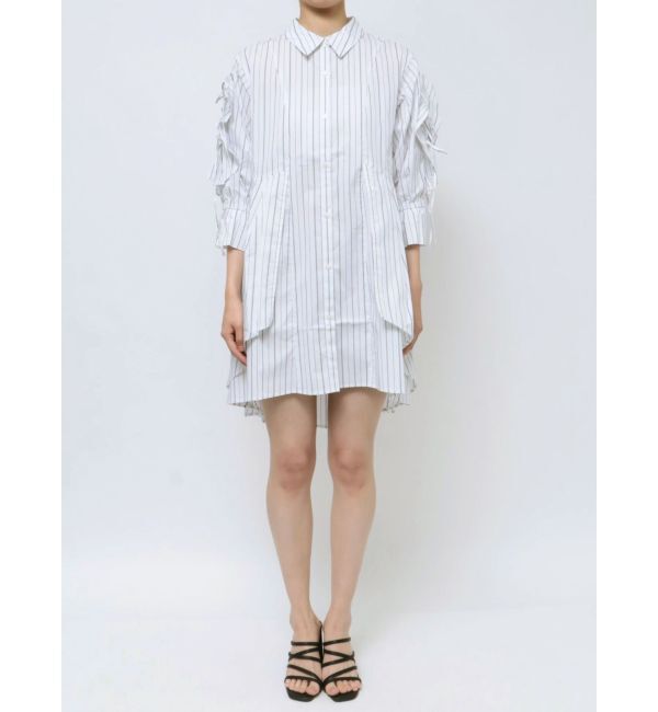 dazzlin「5分袖シャツイレフレアミニワンピース」|ワンピース|